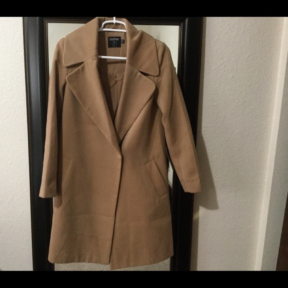 BOHOO Camel Coat